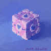 Companion cube painting